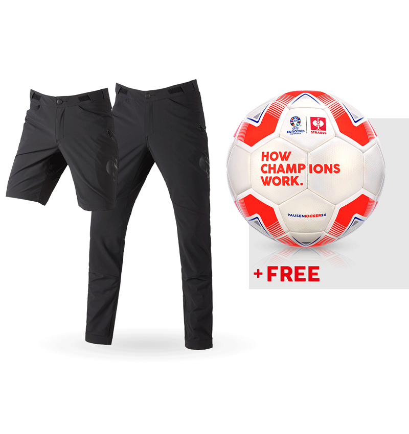 Collaborations: SET: Functional trousers e.s.trail+shorts+football + black