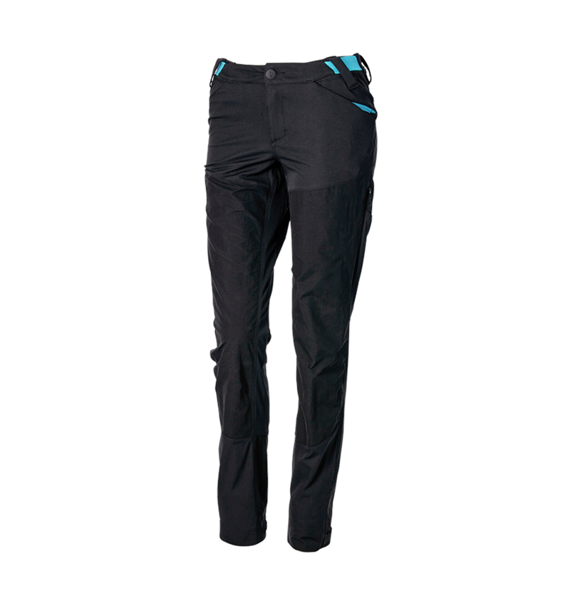 Topics: Hybrid functional trousers e.s.trail, ladies' + black/lapisturquoise 4