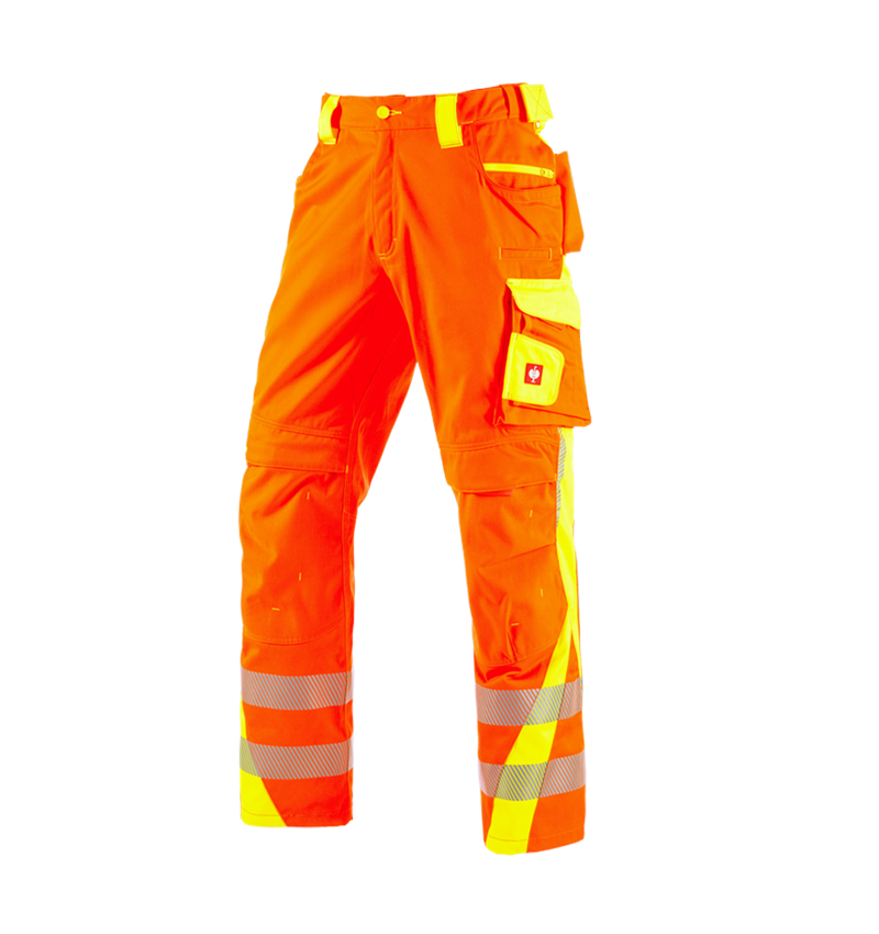 Cold: High-vis trousers e.s.motion 2020 winter + high-vis orange/high-vis yellow 2