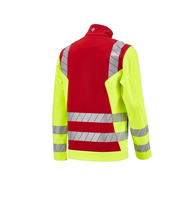 Work Jackets: High-vis softshell jacket e.s.motion 24/7 + red/high-vis yellow 5