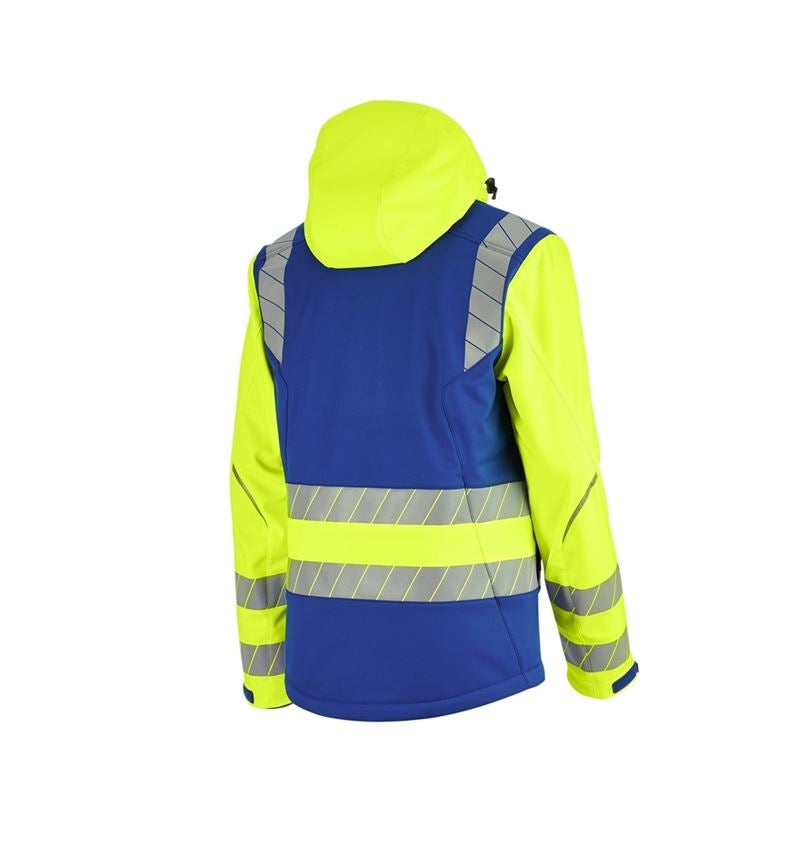 Work Jackets: High-vis winter softshell jacket e.s.motion 24/7 + royal/high-vis yellow 6