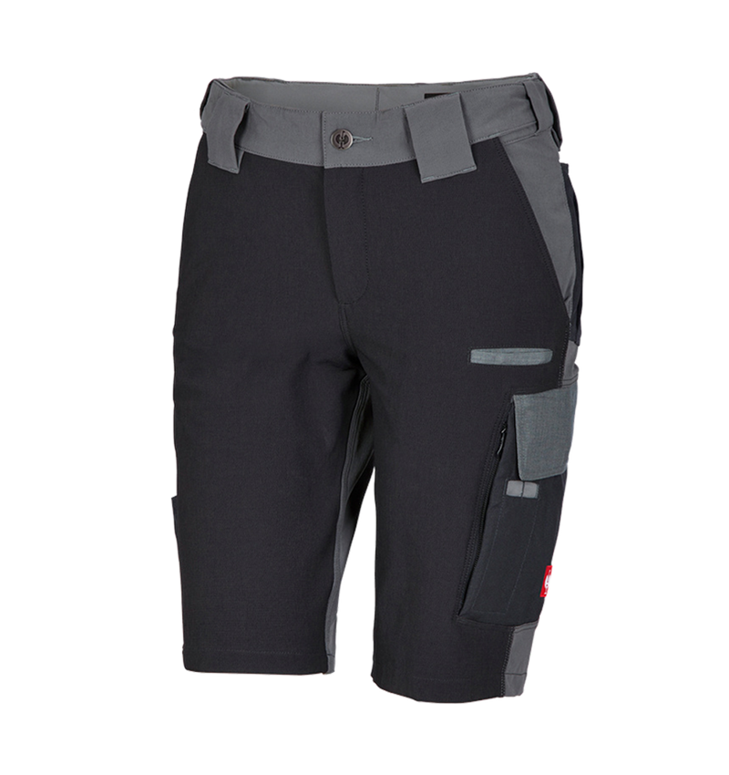 Work Trousers: Functional short e.s.dynashield, ladies' + cement/graphite 2