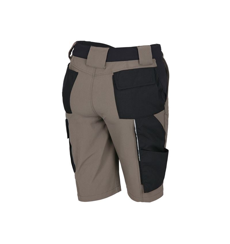 Work Trousers: Functional short e.s.dynashield, ladies' + stone/black 1