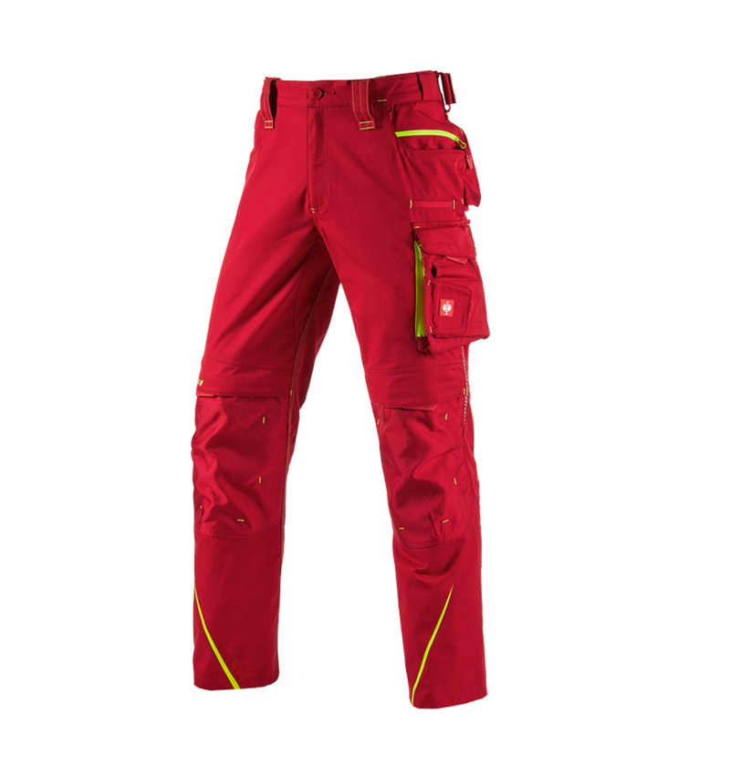 Work Trousers: Trousers e.s.motion 2020 + fiery red/high-vis yellow 2