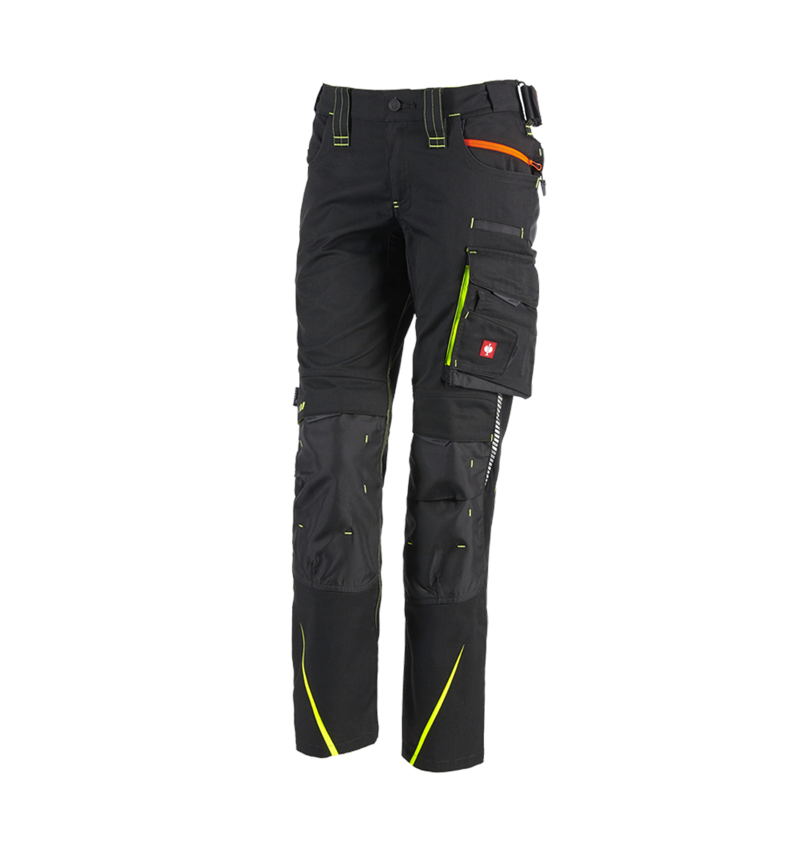 Plumbers / Installers: Ladies' trousers e.s.motion 2020 + black/high-vis yellow/high-vis orange 2
