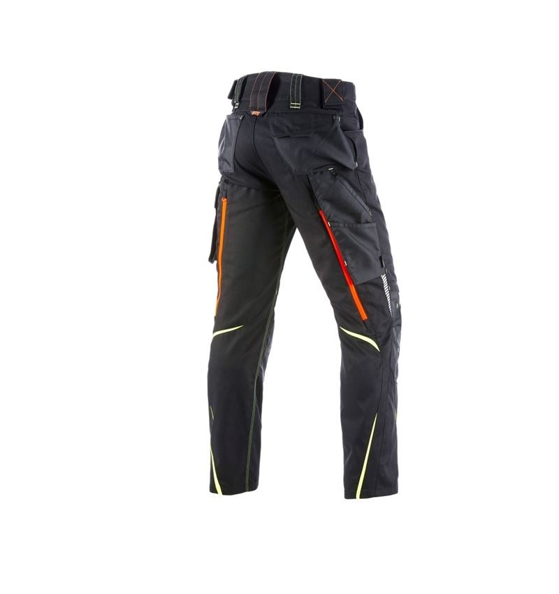Work Trousers: Winter trousers e.s.motion 2020, men´s + black/high-vis yellow/high-vis orange 3