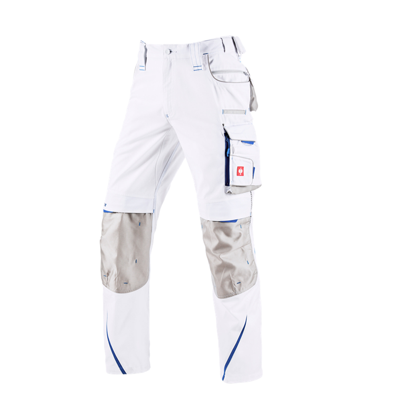 Work Trousers: Winter trousers e.s.motion 2020, men´s + white/gentianblue 3