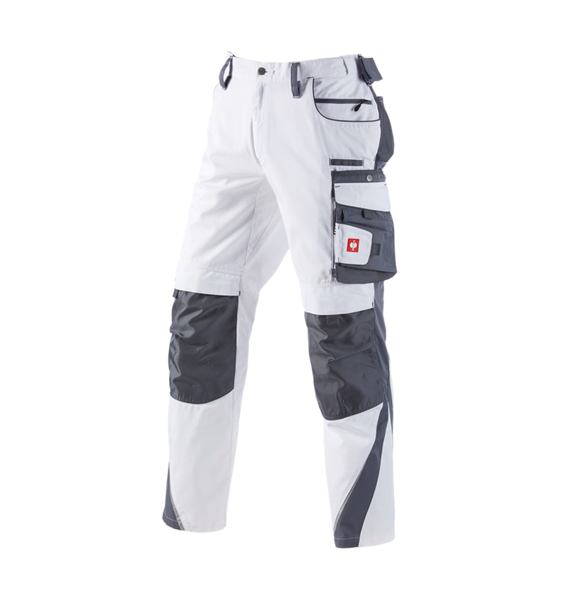 Work Trousers: Trousers e.s.motion Winter + white/grey 2