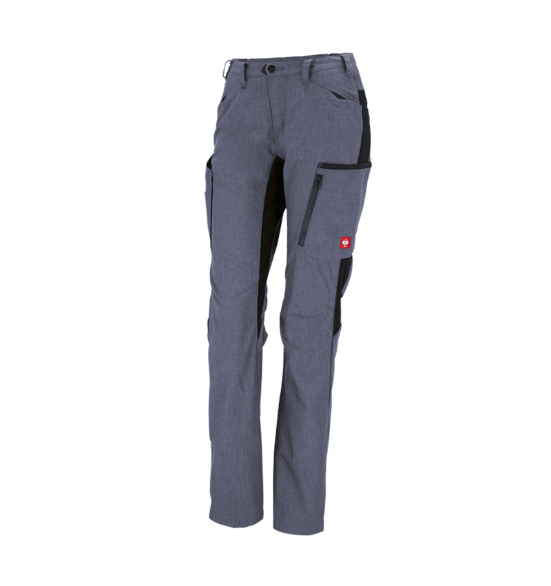 Work Trousers: Winter ladies' trousers e.s.vision + pacific melange/black 2
