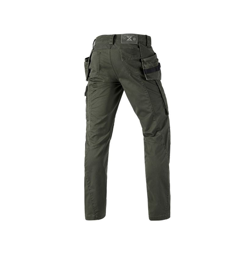 Joiners / Carpenters: Trousers e.s.motion ten tool-pouch + disguisegreen 1