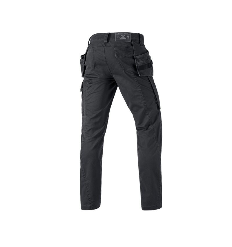 Work Trousers: Trousers e.s.motion ten tool-pouch + oxidblack 3