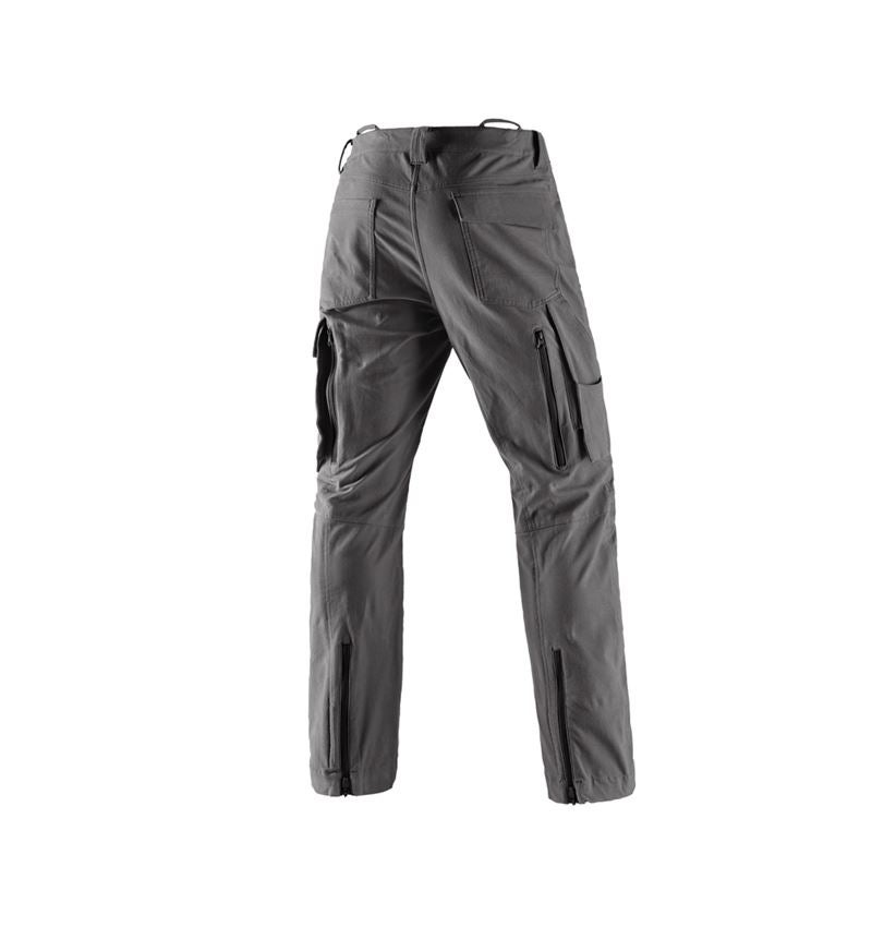 Work Trousers: Forestry cut protection trousers e.s.cotton touch + carbongrey 3