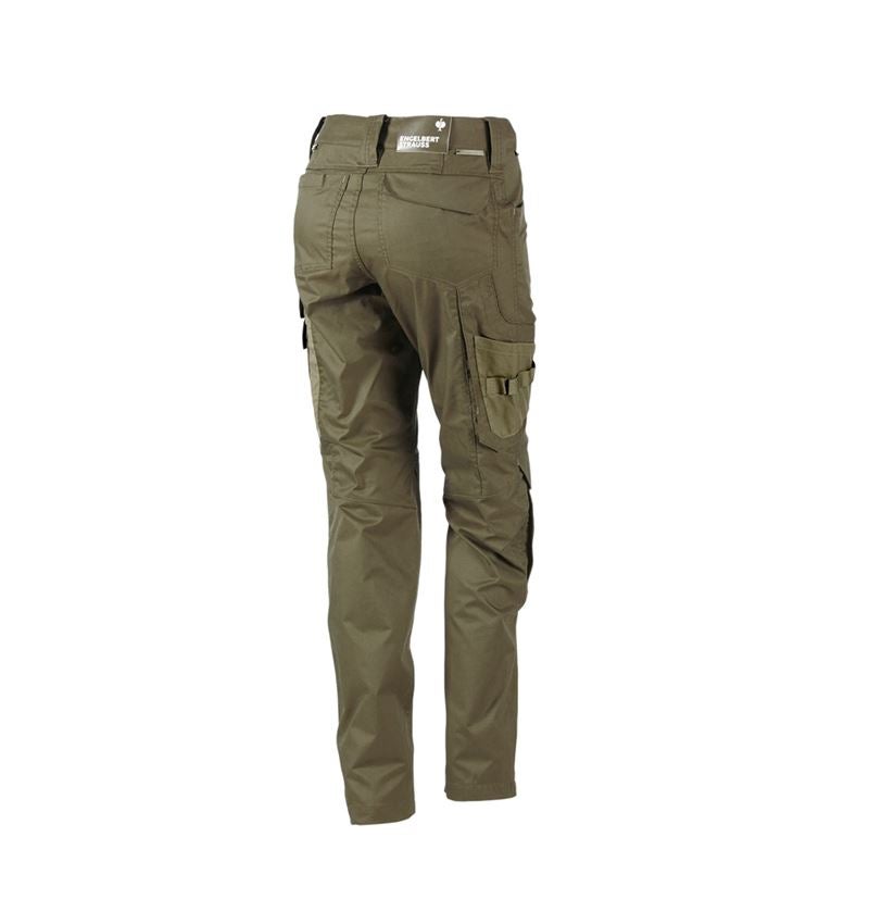 Work Trousers: Trousers e.s.concrete light, ladies' + mudgreen/stipagreen 3