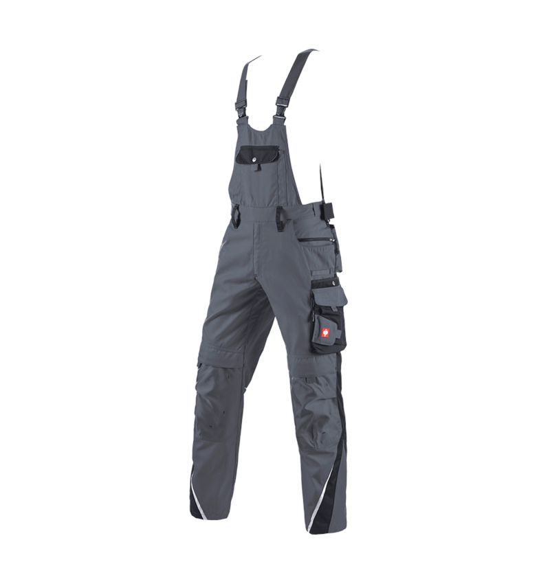 Work Trousers: Bib & brace e.s.motion winter + grey/black 2