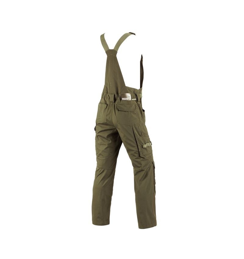 Work Trousers: Bib & Brace e.s.concrete solid + mudgreen 3