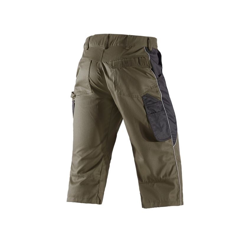 Work Trousers: e.s.active 3/4 length trousers + olive/black 3