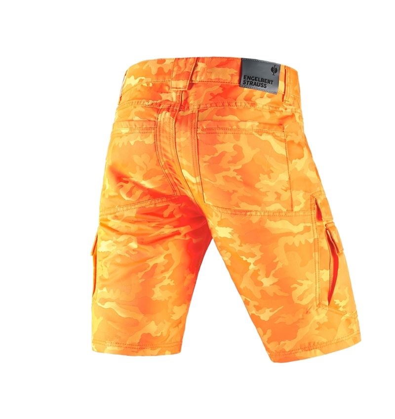 Work Trousers: e.s. Shorts color camo + camouflage orange 3