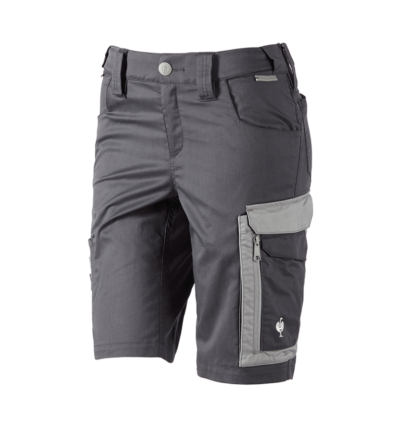 Work Trousers: Shorts e.s.concrete light, ladies' + anthracite/pearlgrey 2