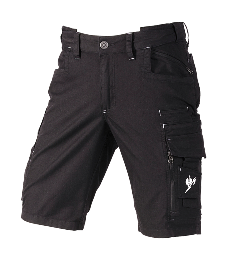 Clothing: Metallica twill shorts + black 3