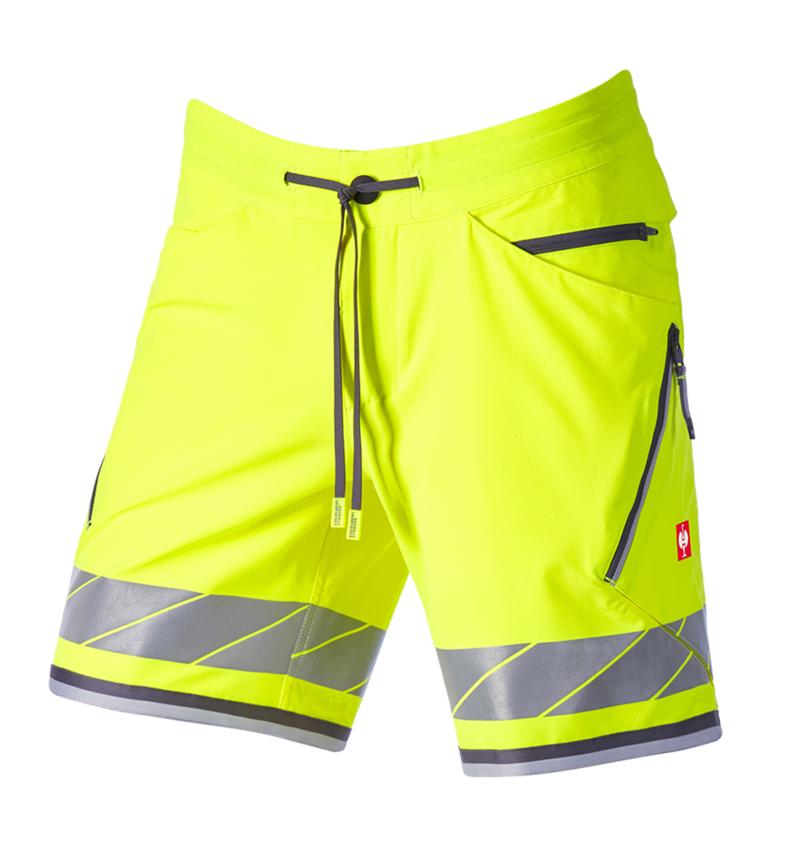 Work Trousers: Reflex functional shorts e.s.ambition + high-vis yellow/anthracite 8