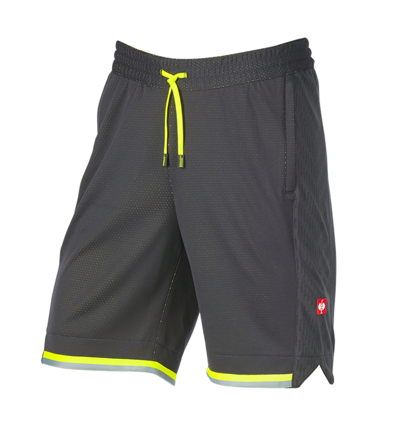 Work Trousers: Functional shorts e.s.ambition + anthracite/high-vis yellow 5