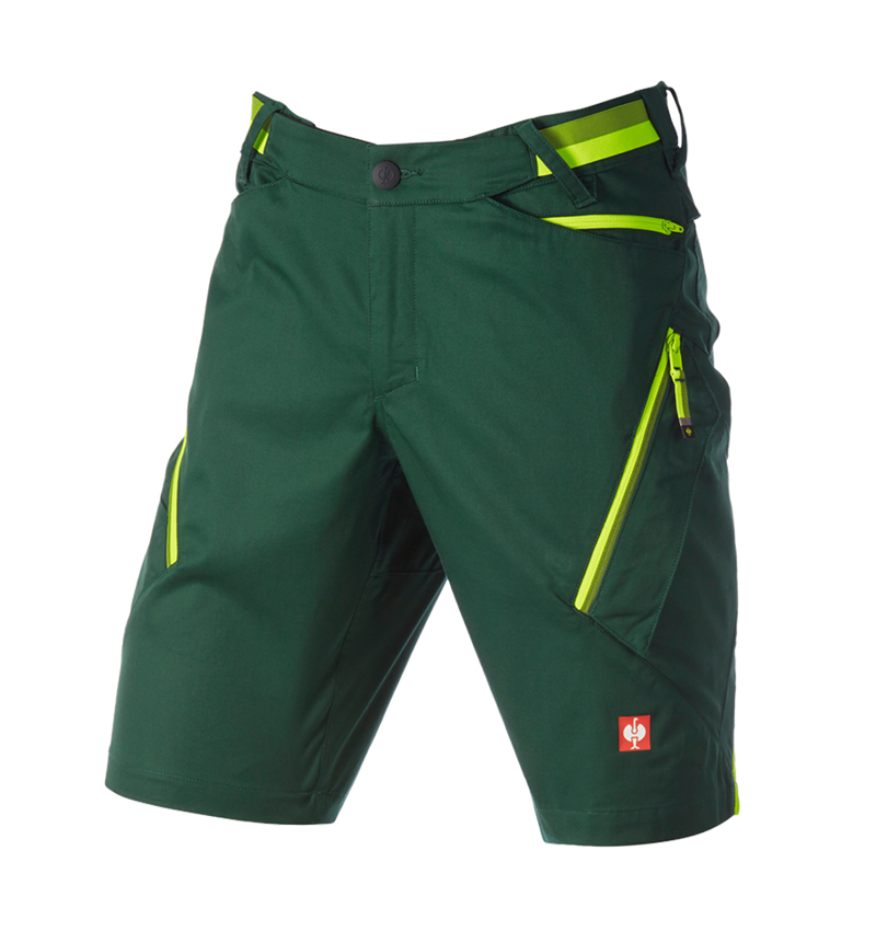 Work Trousers: Multipocket shorts e.s.ambition + green/high-vis yellow 6