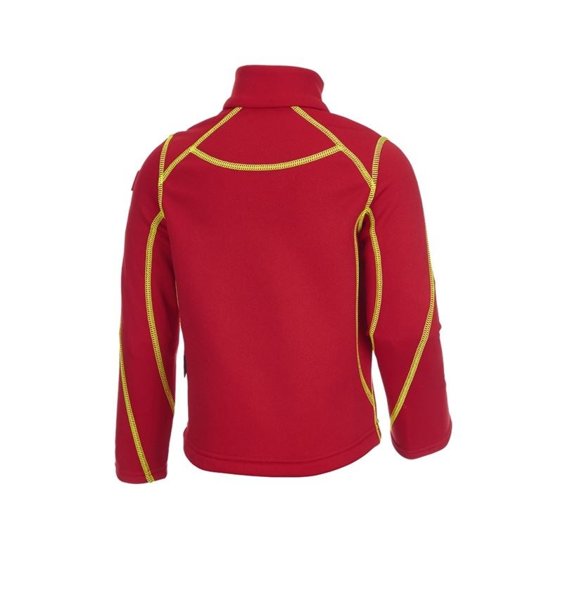 Shirts, Pullover & more: Funct.Troyer thermo stretch e.s.motion 2020 child. + fiery red/high-vis yellow 1