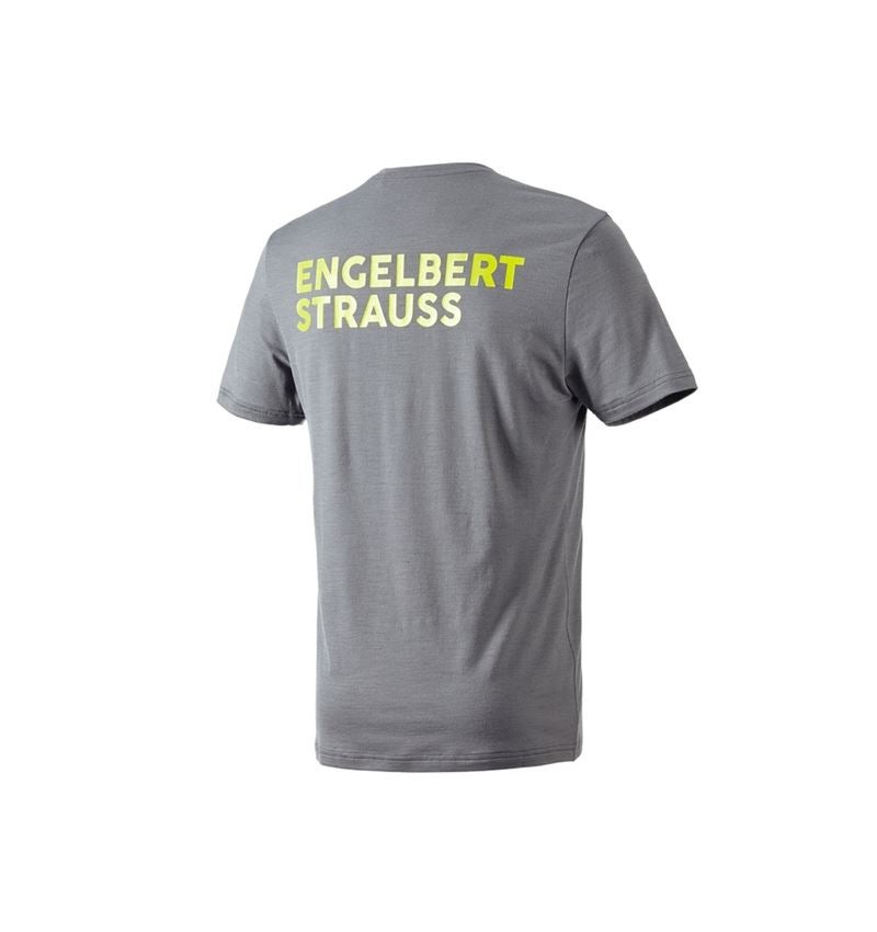Shirts, Pullover & more: T-Shirt Merino e.s.trail + basaltgrey/acid yellow 3