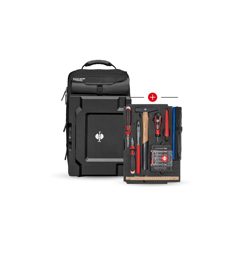 STRAUSSbox System: Insert Allround Classic + STRAUSSbox backpack + black