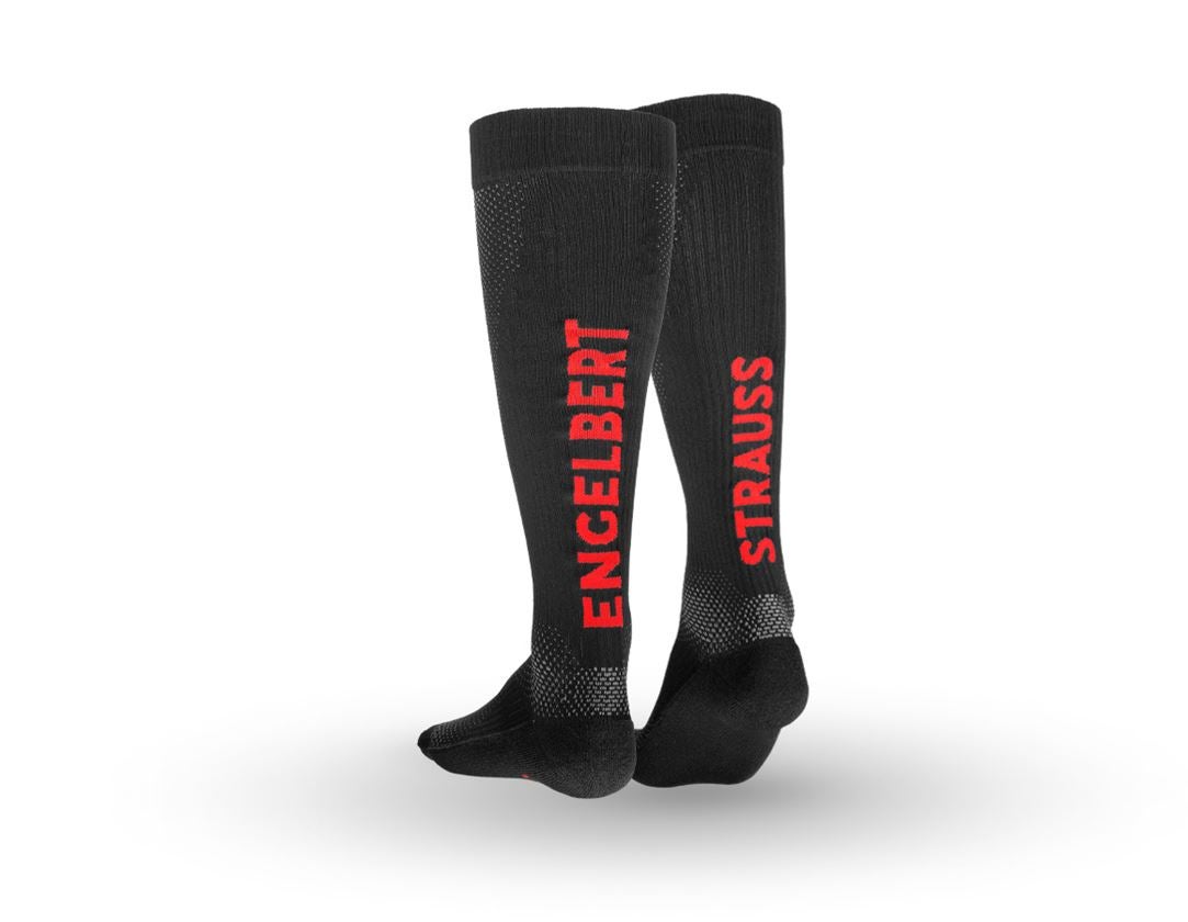 Socks: e.s. All-season socks function light/x-high + black/straussred