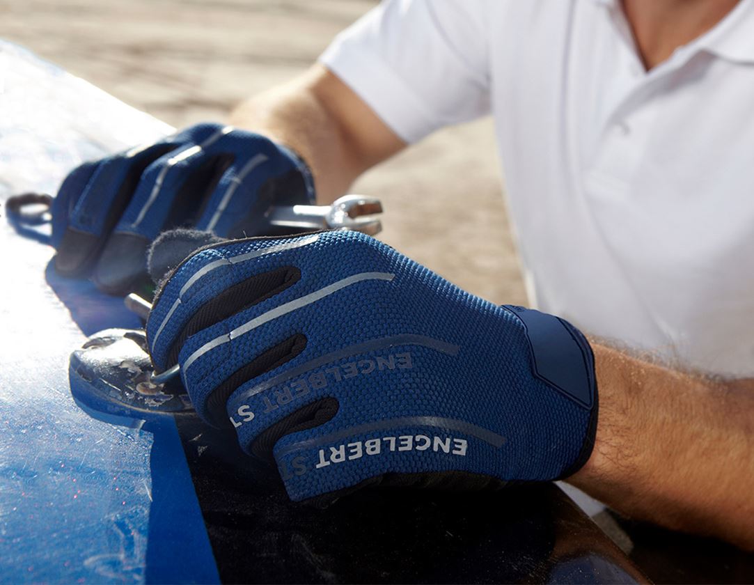 Hybrid: e.s. Mechanic's gloves Sierra + blue/black