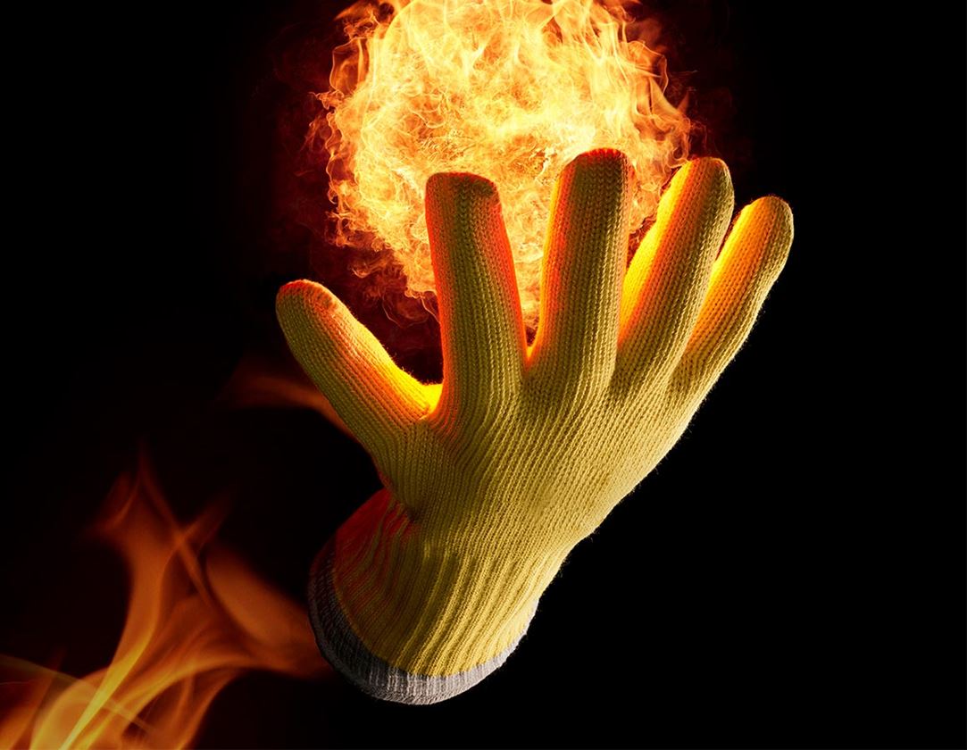 Textile: Aramid knitted gloves Fireblade