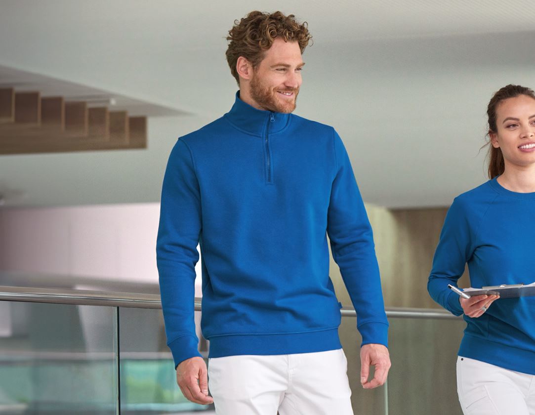 Shirts, Pullover & more: e.s. ZIP-sweatshirt poly cotton + gentianblue