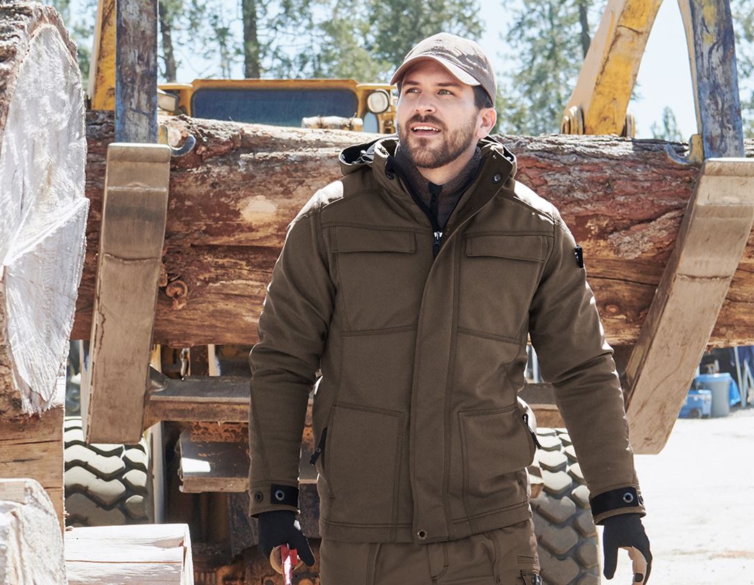 Joiners / Carpenters: Winter softshell jacket e.s.roughtough + bark