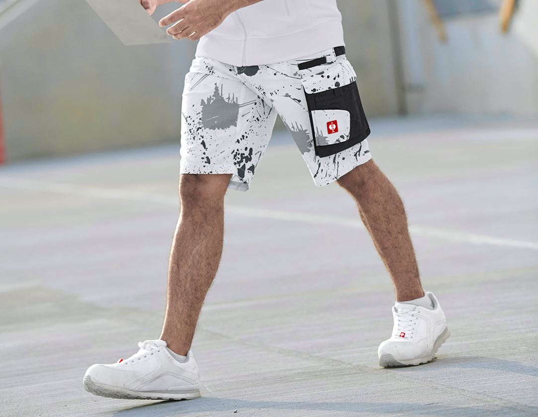 Work Trousers: e.s. Shorts Painter + white/graphite 1
