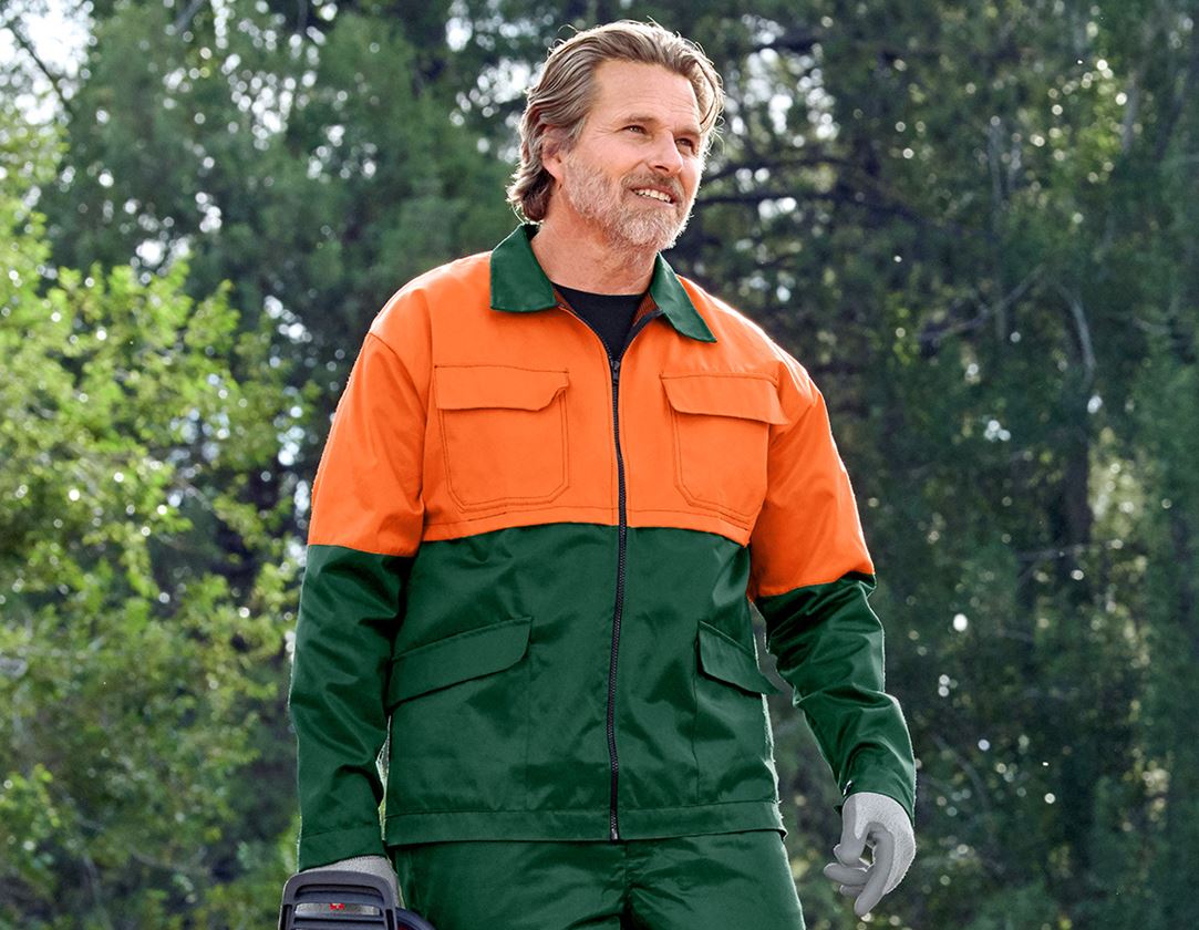Forestry / Cut Protection Clothing: Foresters Jacket + green/orange