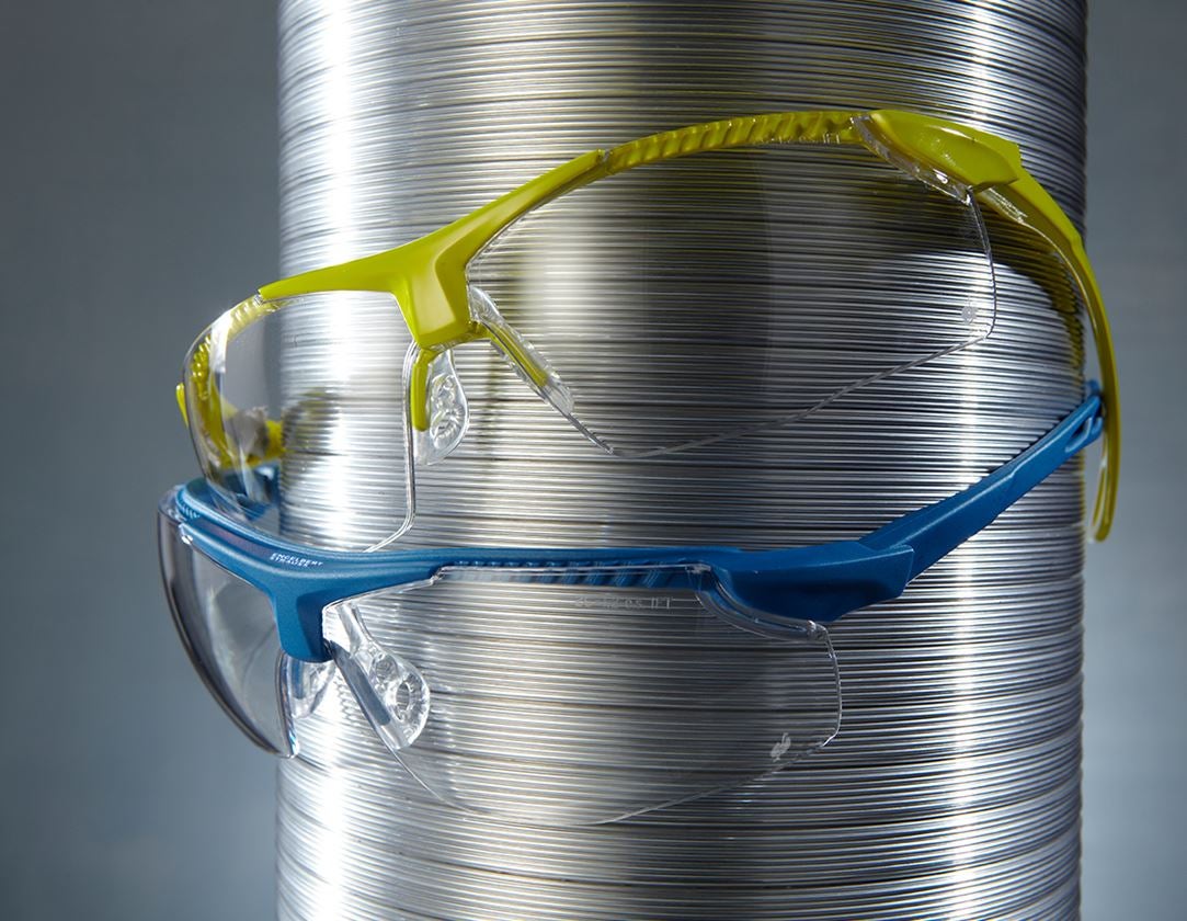 Safety Glasses: e.s. Safety glasses Loneos + high-vis yellow