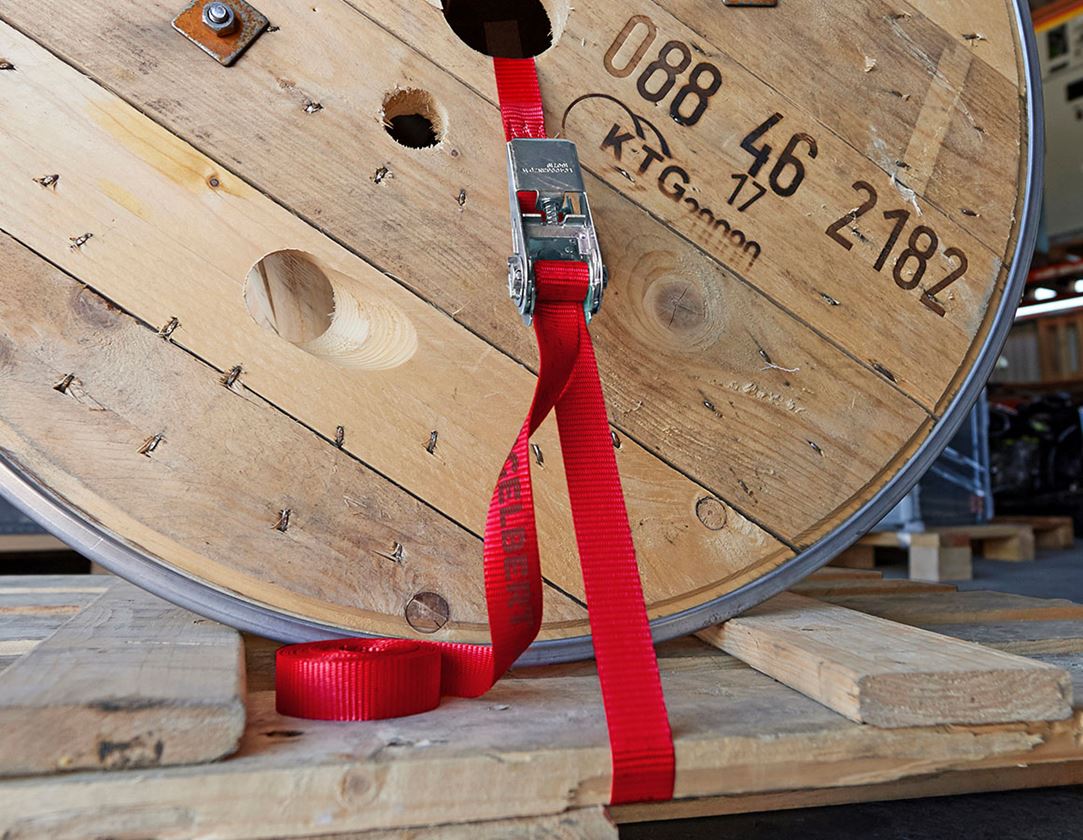 Tension straps: Single-Part Lashing Straps with Ratchet