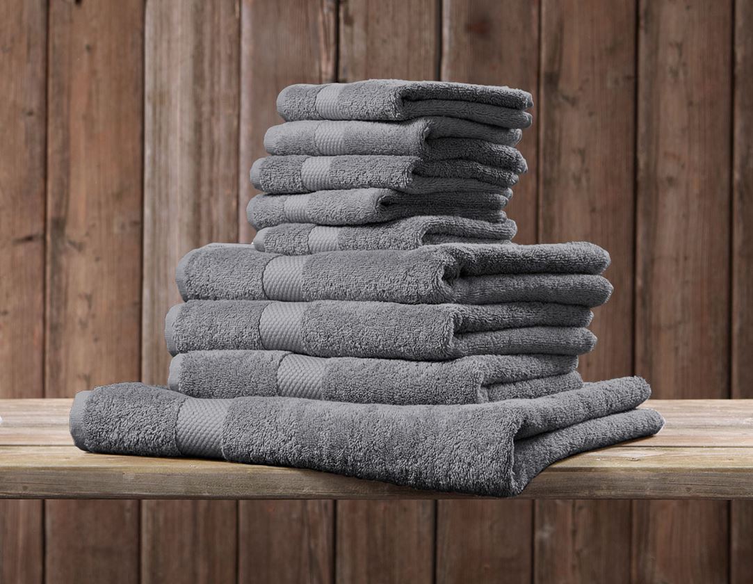 Cloths: Terry cloth towel Premium pack of 3 + anthracite
