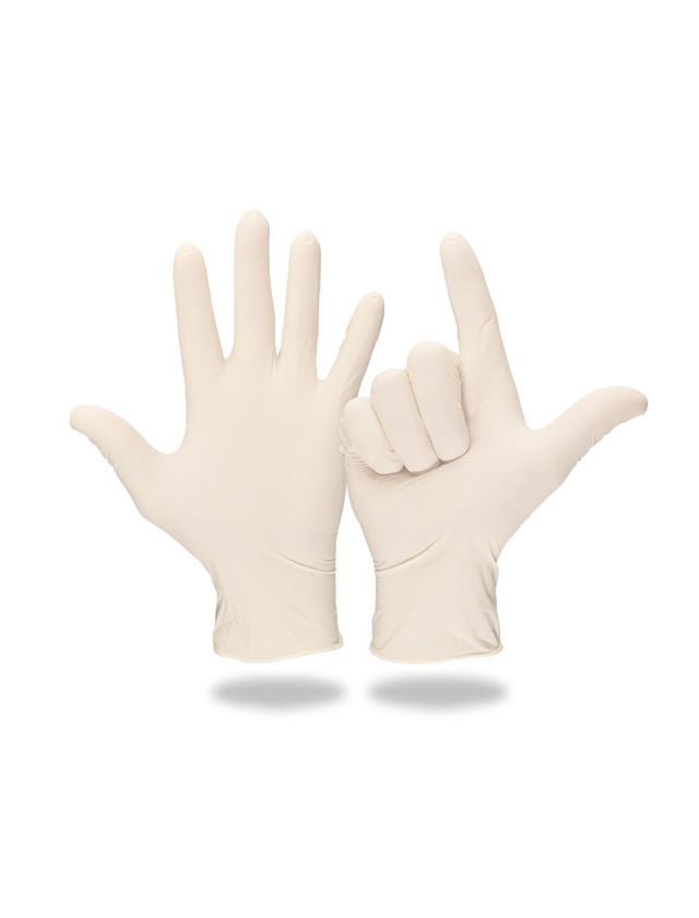 Coated: Disposable latex gloves, lightly powdered