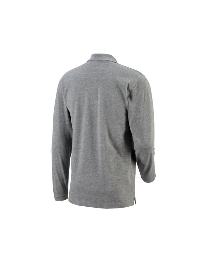 Joiners / Carpenters: e.s. Long sleeve polo cotton Pocket + grey melange 1