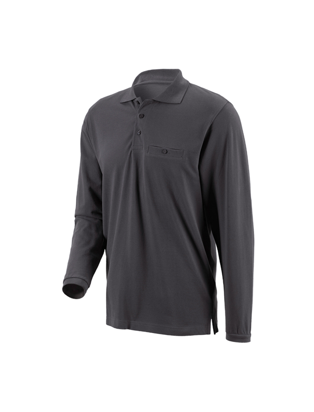 Joiners / Carpenters: e.s. Long sleeve polo cotton Pocket + anthracite 2