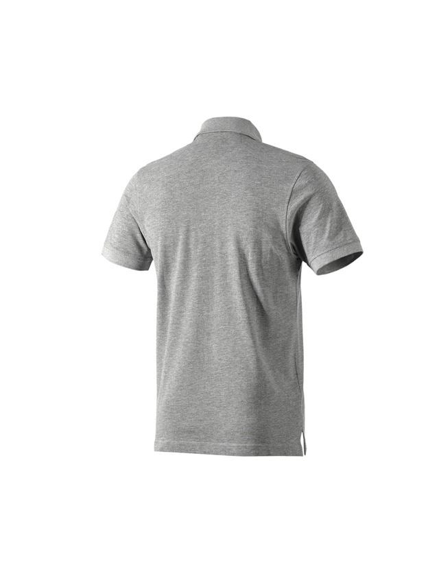 Plumbers / Installers: e.s. Polo shirt cotton Pocket + grey melange 1
