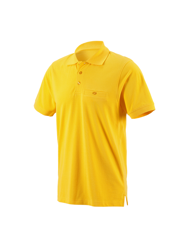 Gardening / Forestry / Farming: e.s. Polo shirt cotton Pocket + yellow