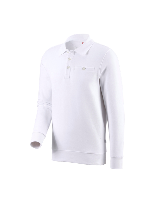 Topics: e.s. Sweatshirt poly cotton Pocket + white