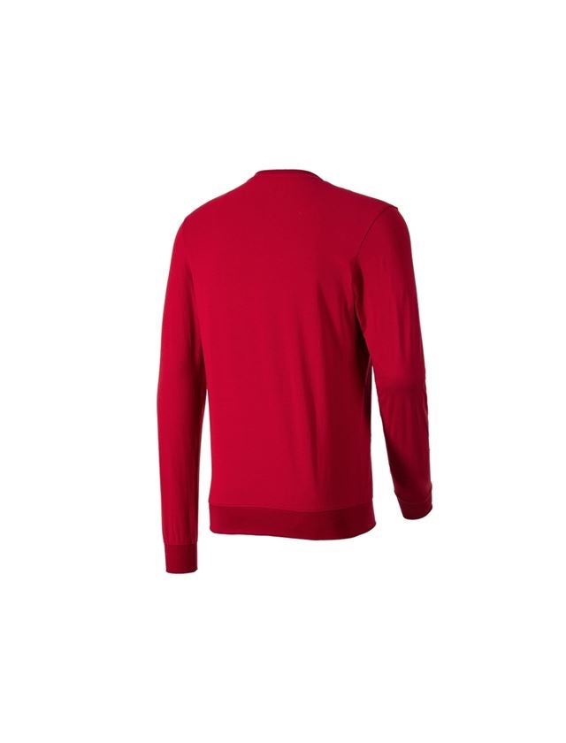 Topics: e.s. Long sleeve cotton stretch + fiery red 1