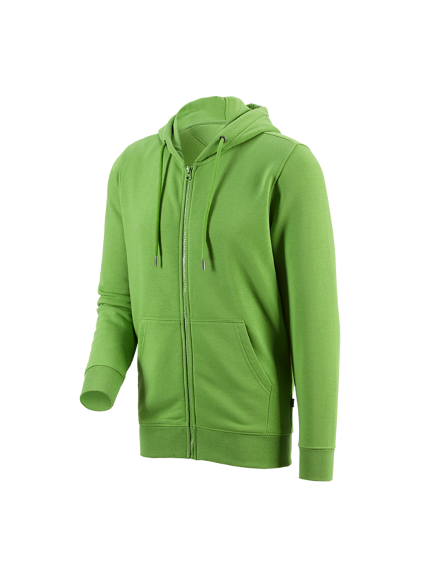Topics: e.s. Hoody sweatjacket poly cotton + seagreen