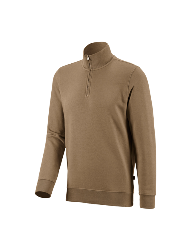 Topics: e.s. ZIP-sweatshirt poly cotton + khaki