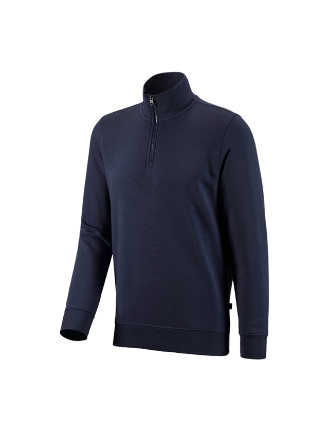Shirts, Pullover & more: e.s. ZIP-sweatshirt poly cotton + navy