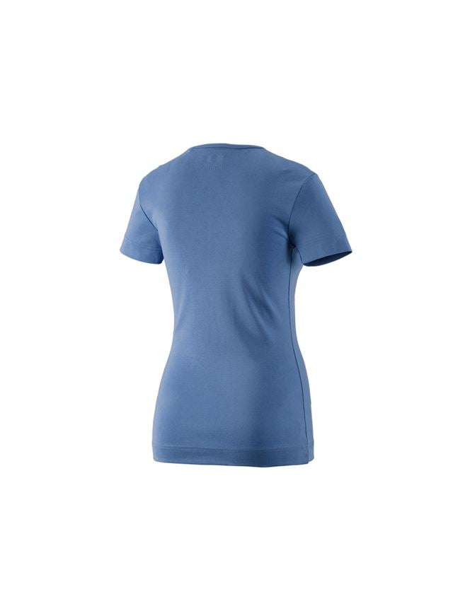 Shirts, Pullover & more: e.s. T-shirt cotton V-Neck, ladies' + cobalt 1